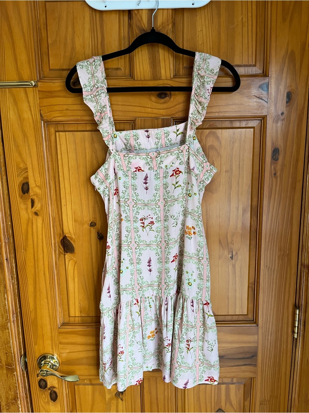 Agua Bendita X Target Light Pink Floral Ruffle-Strap Mini Dress - Picture 2 of 5